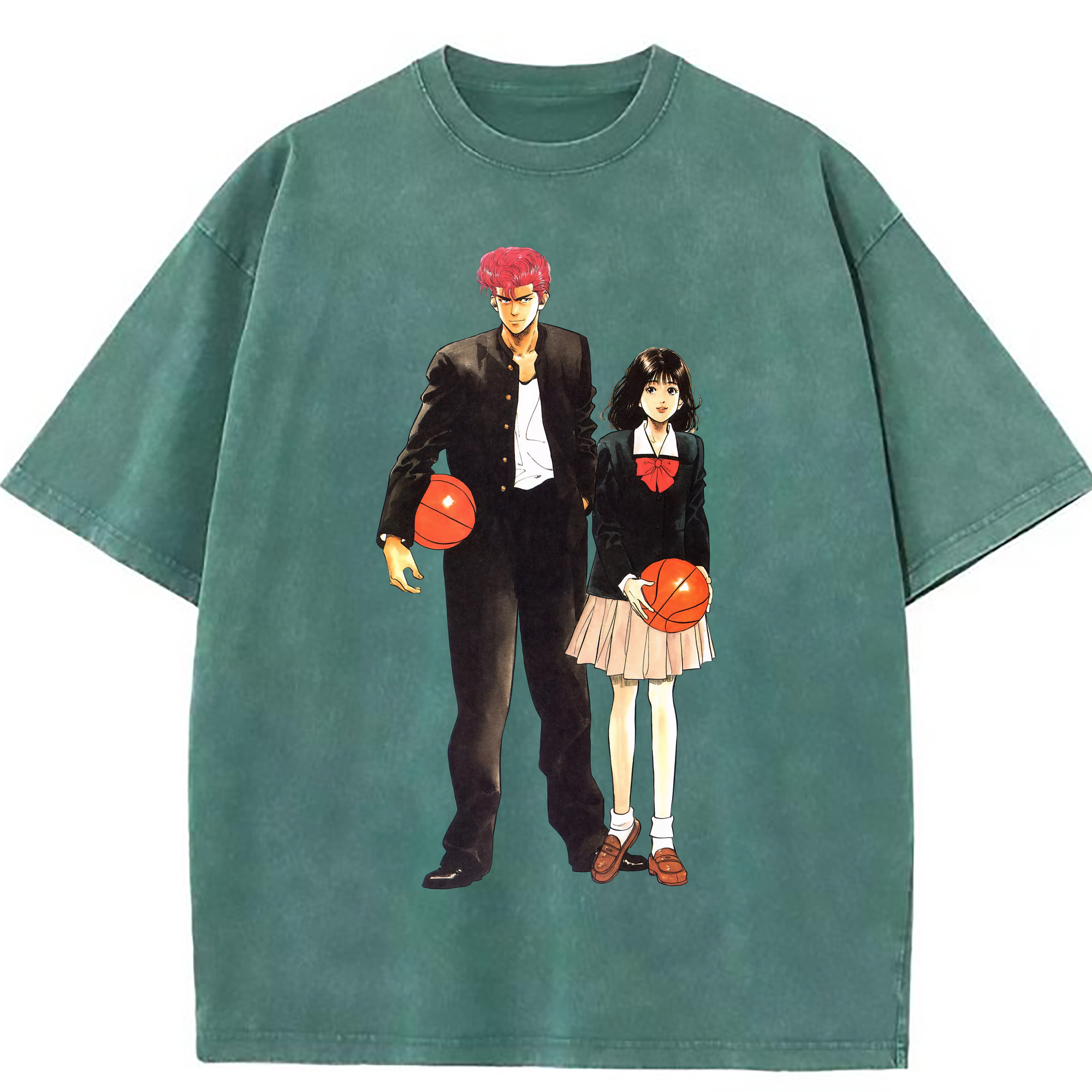 （画像用） SLAM DUNK／スラムダンク 綿100% ヴィンテージ風 半袖Tシャツ（フロントプリント）